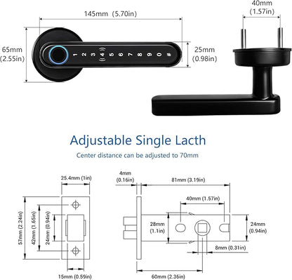 Smart Lock Fingerprint Door Lock, CATCHFACE TTLock Smart Lock Smart Door Handle - Image 7