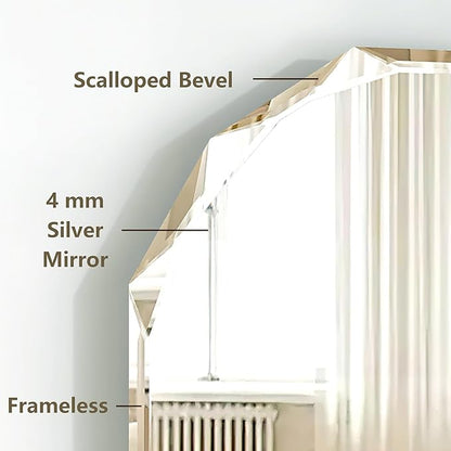 Bathroom Mirrors for Over Sink, Round Frameless Mirrors for Wall, 20x30 Inch - Image 5