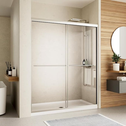 Sliding Shower Door, Royal Guard 50-54" W x 70" H Semi-Frameless Double Sliding by RoyalGuard