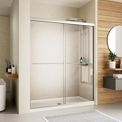 Sliding Shower Door, Royal Guard 56-60" W x 70" H Semi-Frameless Double Sliding by RoyalGuard