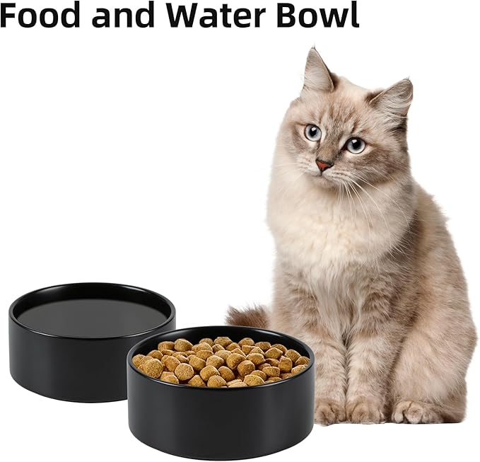 Ceramic 5.1inch Set of 2 Dog and Cat Bowls, Food and Water Feeder - Image 5