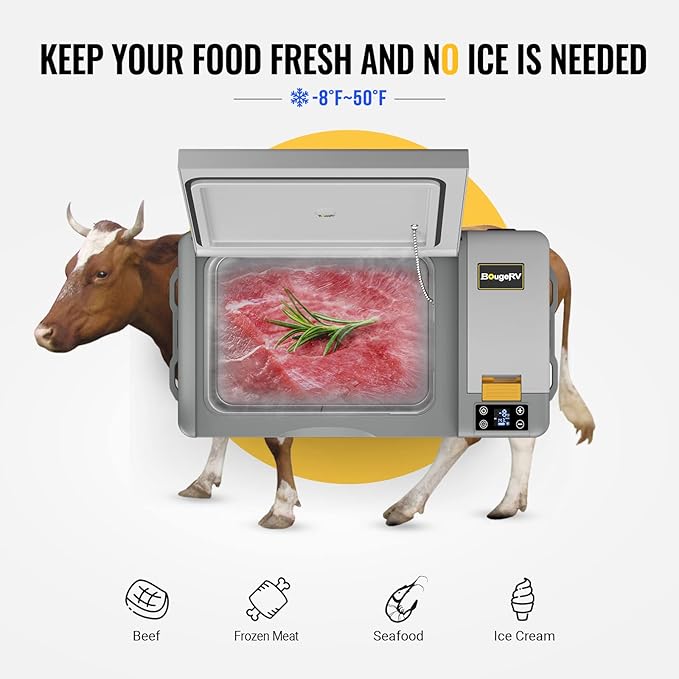 BougeRV 12 Volt Refrigerator, CRPRO 30 Quart 12V Car Fridge, Portable Freezer - Image 7
