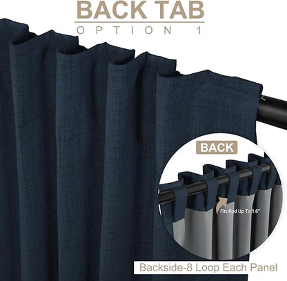 100% Blackout Shield Linen Blackout Curtains - Image 3