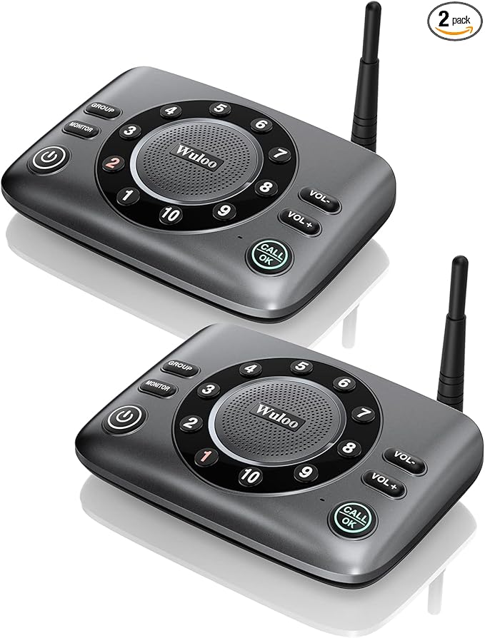 Hands-Free Intercoms Wireless for Home Business, Wuloo Upgrade Two Way Audio by Wuloo