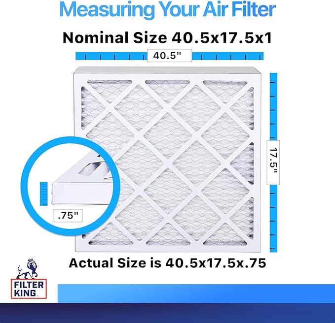 Filter King 40.5x17.5x1 Air Filter | 4-PACK | MERV 8 HVAC Pleated A/C Furnace - Image 2
