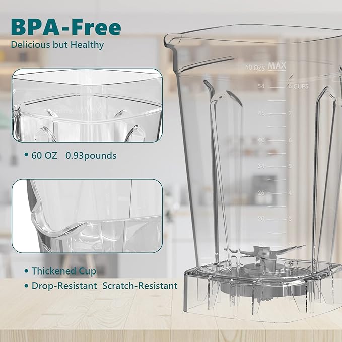 OMMO Blender 1800W, Professional High Speed Countertop Blender - Image 5
