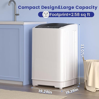 BANGSON 1.31cu.ft Portable Washing Machine, Full-Automatic Washing Machine - Image 2