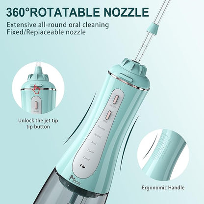 MOCEL Water Dental Flosser for Teeth - 350ML Large Tank 5 Modes & 6 Tips - Image 5