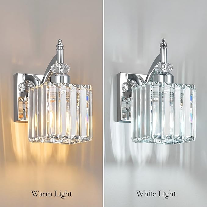 BBLLWJ Modern Wall Sconces Set of Two Chrome Wall Sconces Indoor Wall Lamp - Image 2