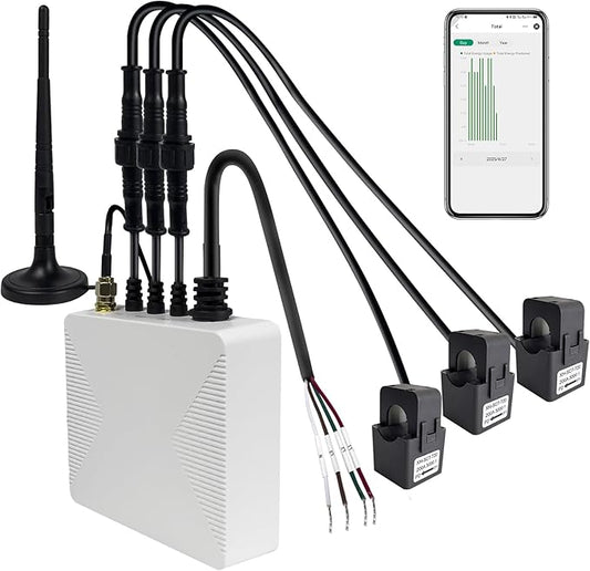 Smart Home Energy Monitor with 3 200A Clamps EdgeAnt, Real-Time Accurate Energy by EdgeAnt