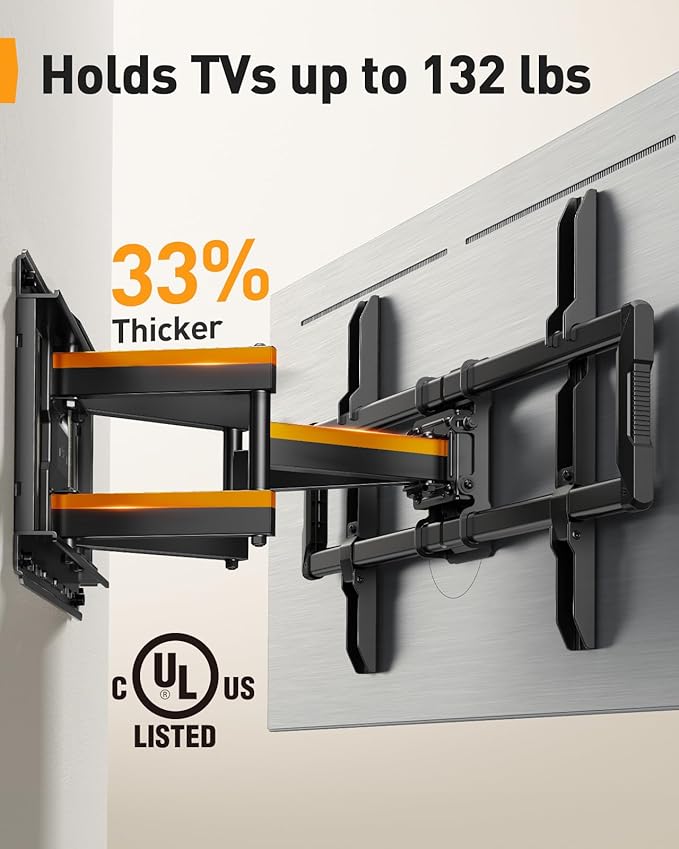 Perlegear UL-Listed Full Motion TV Wall Mount - Image 4