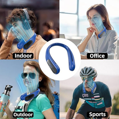 Portable Neck Fan, Personal Wearable Bladeless Fan, LED Display, 6000mAh USB - Image 7
