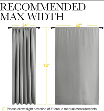 NICETOWN 2 Panels Blackout Curtains, Rod Pocket Window Curtains Room Darkning - Image 6