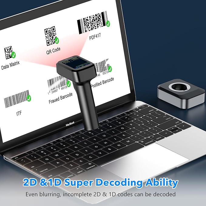 Symcode Pro 1D 2D QR Wireless Barcode Scanner - Image 4