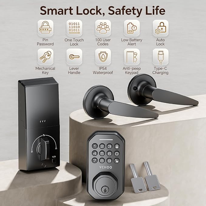 VCHOO Keyless Entry Door Lock Set Smart Locks - Image 2