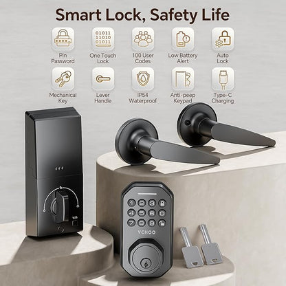 VCHOO Keyless Entry Door Lock Set Smart Locks - Image 2