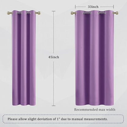 DUALIFE Short Purple Curtain Panels - Image 6