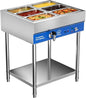 6-Pan Commercial Food Warmer, Electric Steam Table, 120V 1700W Stainless Steel by TOPKITCH