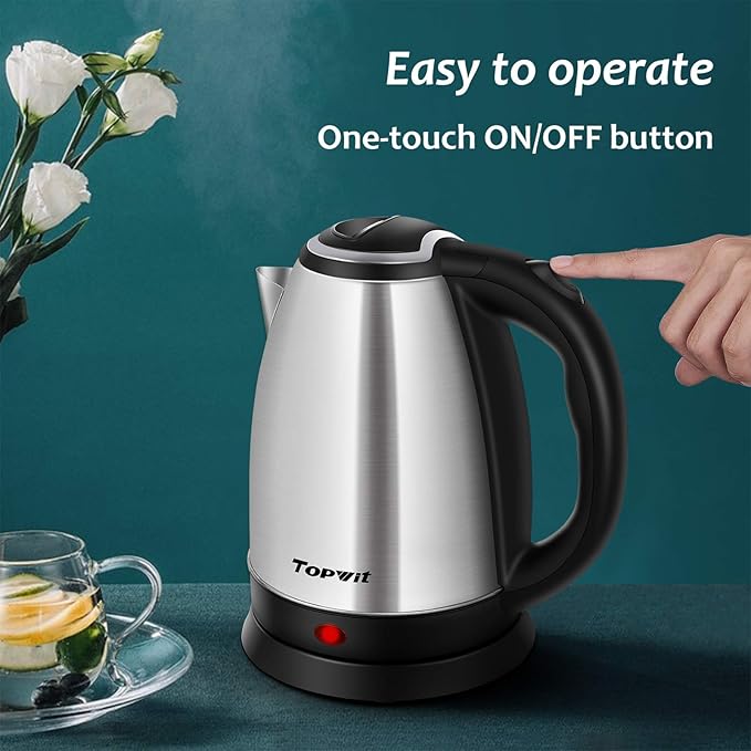 TOPWIT Electric Kettle, 2.0L Hot Water Kettle Electric, BPA-Free Stainless - Image 5