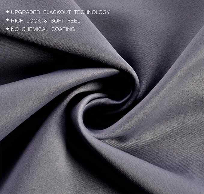 MIUCO 1 Pair Thermal Insulated Grommet 52-Inch-by-63-Inch Blackout Window - Image 4