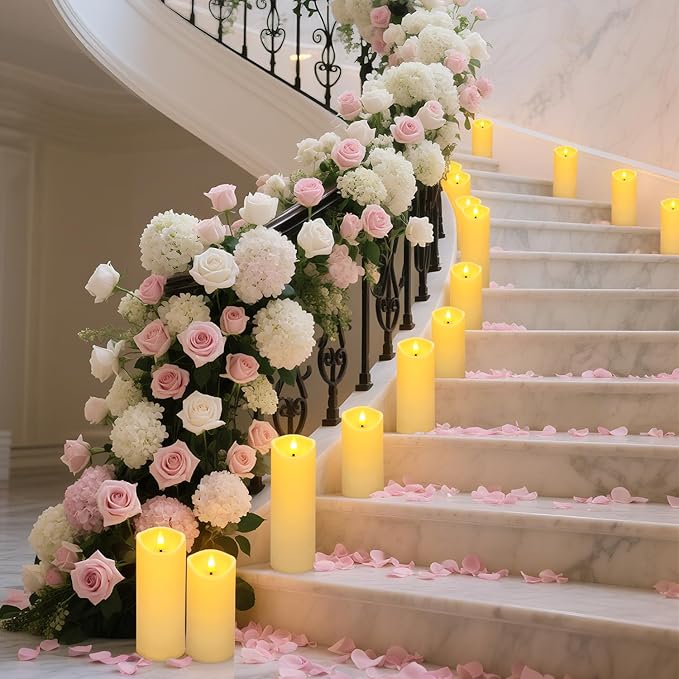 24 Packs of flameless LED Pillar Candles - Image 7