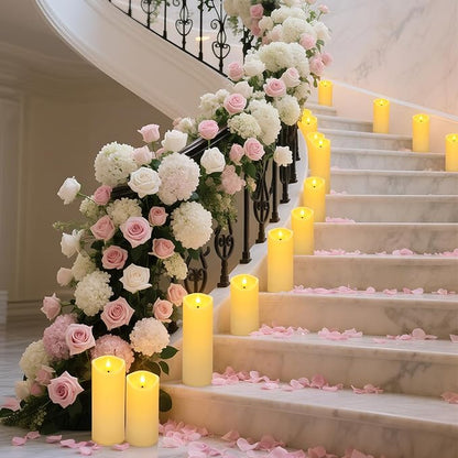 24 Packs of flameless LED Pillar Candles - Image 7