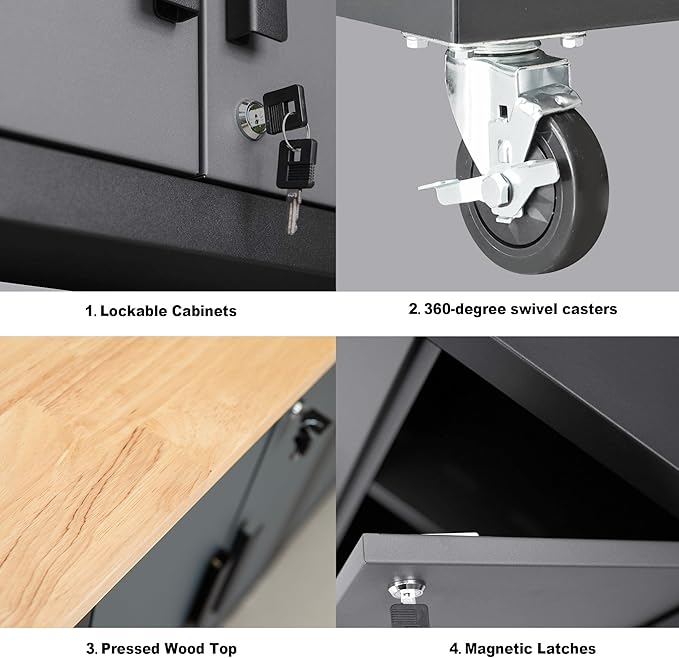Torin 12 Piece Garage Storage Cabinet Set: Workshop Tool Organizer Chest - Image 5