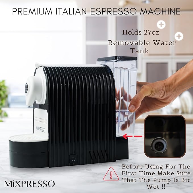 Mixpresso Black Espresso Coffee Machine – Compact 1400W Single Serve Coffee - Image 5