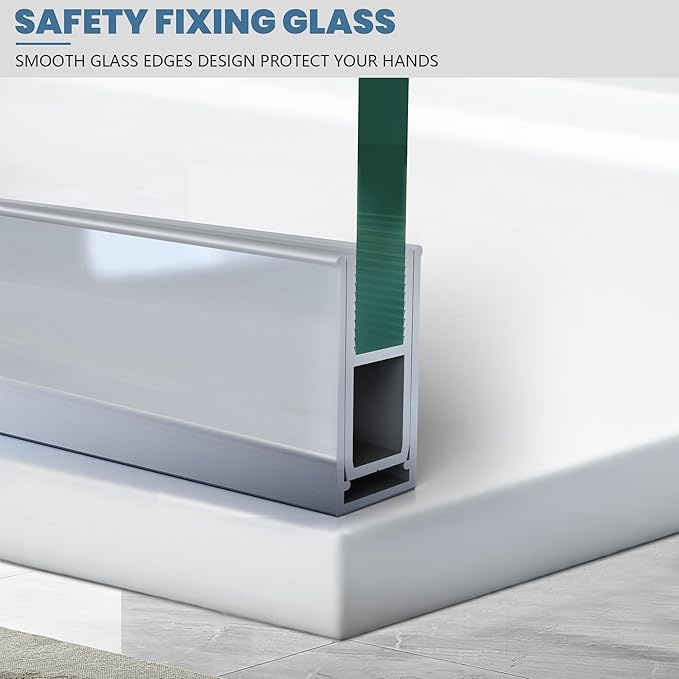 Chrome Frameless Shower Glass Door - Image 5