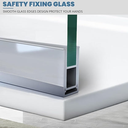 Chrome Frameless Shower Glass Door - Image 5