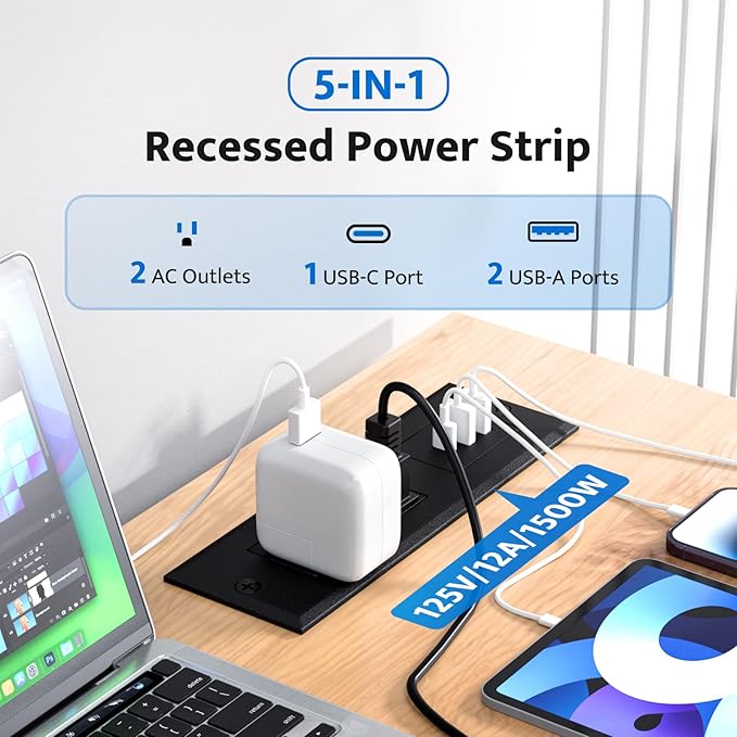 DOACE Recessed Power Strip - Image 2