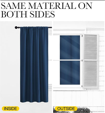 NICETOWN RV Blackout Curtains for Camper Windows, Moroccan Blue, Kitchen - Image 5