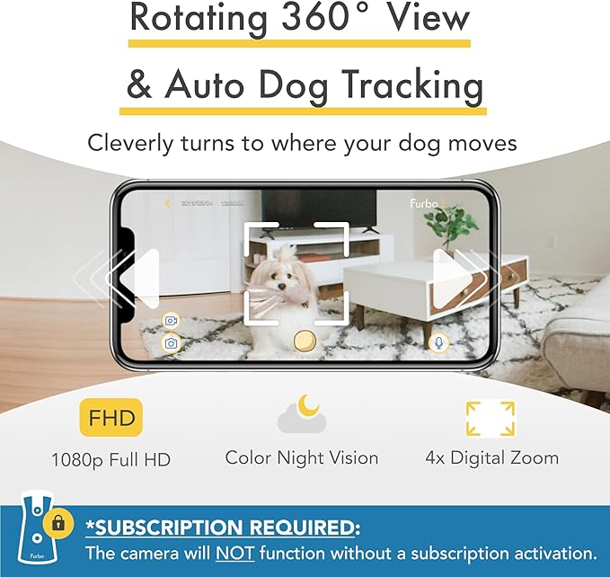 Furbo 360° Dog Camera Unlock w/Paid Plan: Home Security & Dog Safety Alerts - Image 11