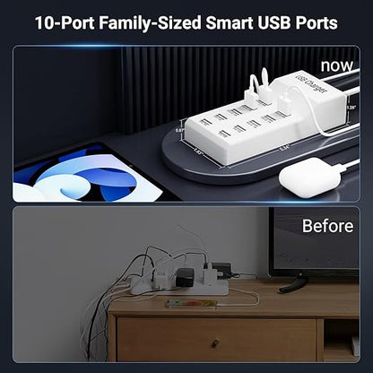 USB Charging Station 50w10A 10-Port Charger, Compatible - Image 2