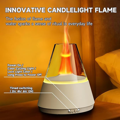 Essential Oil Diffuser, 7 Colors Flame Effect Aroma Humidifier - Image 6