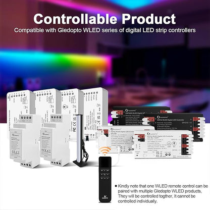 GLEDOPTO WLED Remote Control RGB IC LED ESP Now APP WiFi Wireless Brightness - Image 5