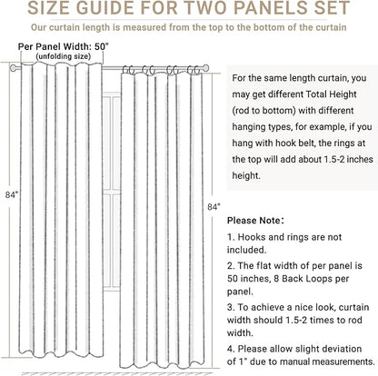 100% Blackout Shield Linen Blackout Curtains - Image 8