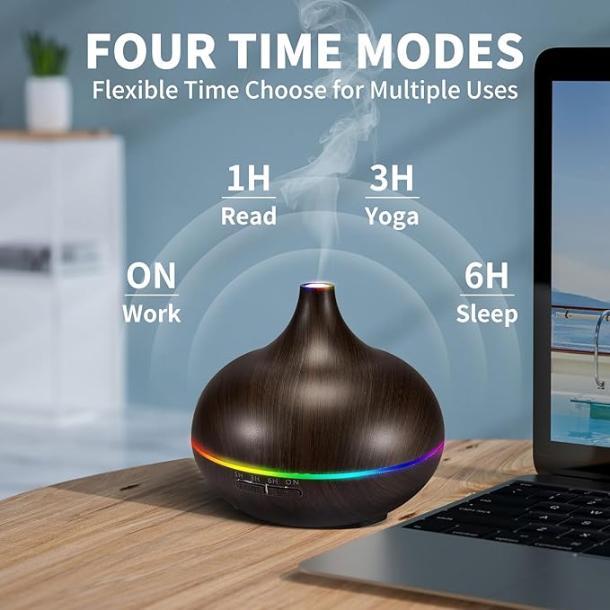 Aromatherapy Essential Oil Diffuser Set - 550ML Ultrasonic Humidifier - Image 5