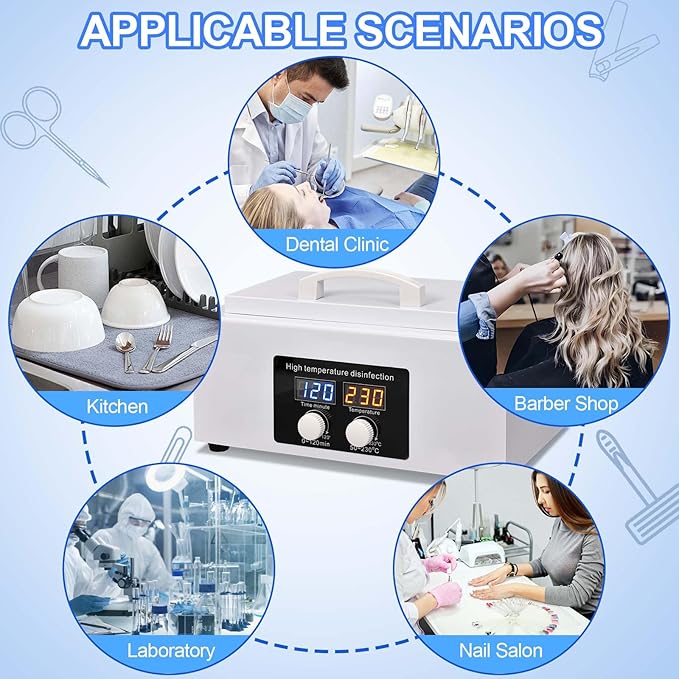 High Temperature Steriliser Autoclave Machine 110V 300W Nail Tool Steriliser - Image 6