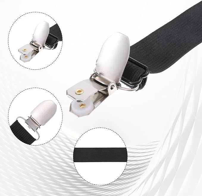 Xyembu 4Pcs Ironing Board Cover Clips Adjustable Ironing Board Pad Braces - Image 6