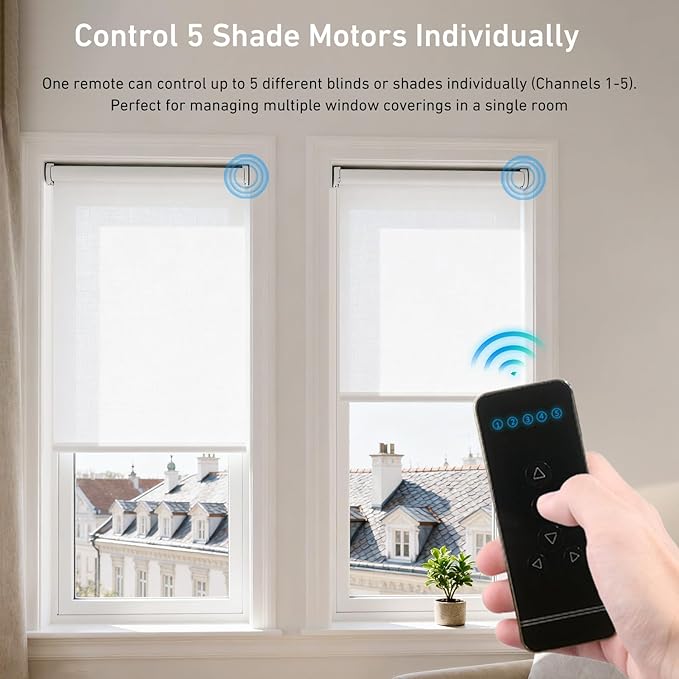 5-Channel Blind Remote Controller, Window Blinds & Shades -Compatible - Image 2