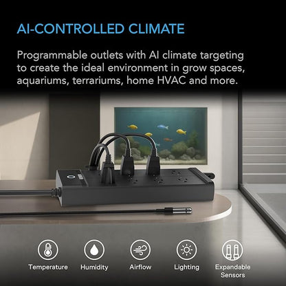 AC Infinity Outlet AI+, Environment Controller, Smart WiFi Power Strip - Image 2