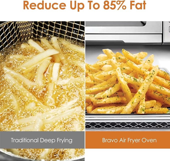 Nuwave Bravo Air Fryer Convection Oven Countertop, 100-in-1 Smart Grill Combo - Image 3