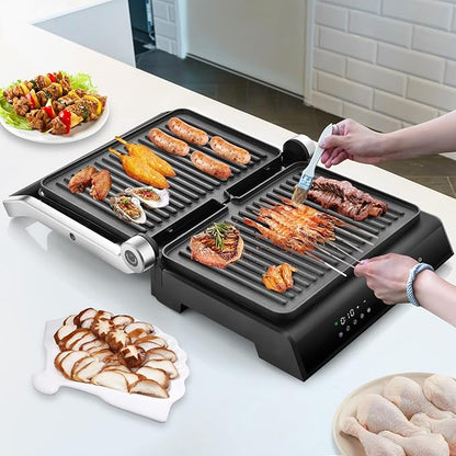 COSTWAY Electric Panini Press Grill, 1200W Gourmet Sandwich Maker w/Non-Stick - Image 9