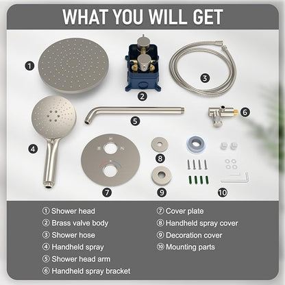 Iriber Thermostatic Shower System Wall Mount - Image 7