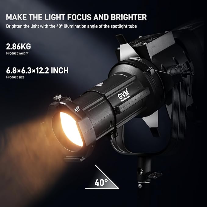 GVM Conical Optical Snoot Kit, Spotlight Snoot Photography - Image 2
