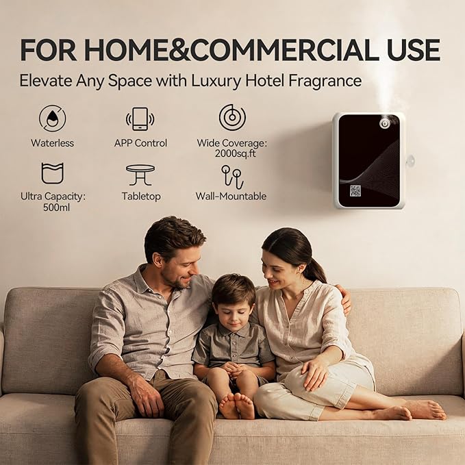 Waterless Essential Oil Diffuser-500ml Large Capacity, Smart App Control - Image 2
