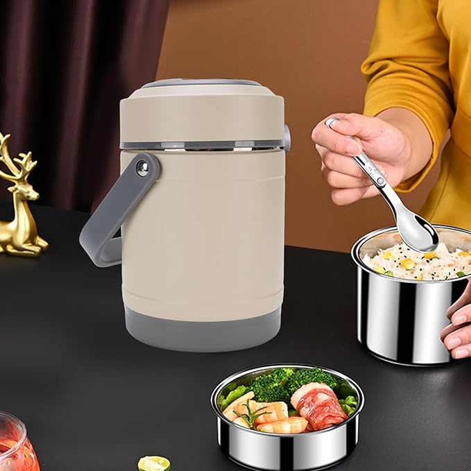 AYNEFY Electric Lunch Box, 2L Stainless Steel Portable Electric Food Warmer - Image 3