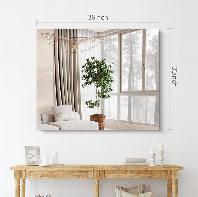 CILIBER Frameless Mirror, 30x36 inch Rectangle Bathroom Mirror - Image 8