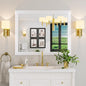 Amorho Bathroom Mirror, 40X32 Inch White Thick Metal Framed Wall Mirrors by Amorho